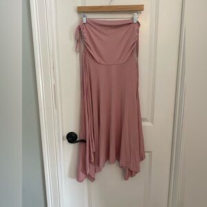 Free People Beach Convertible Pink Tube Dress with Side Ties
